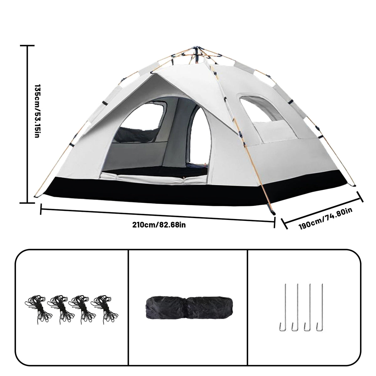Pakicetus Instant Auto Pop Up Sun and Rain Shelter Tent