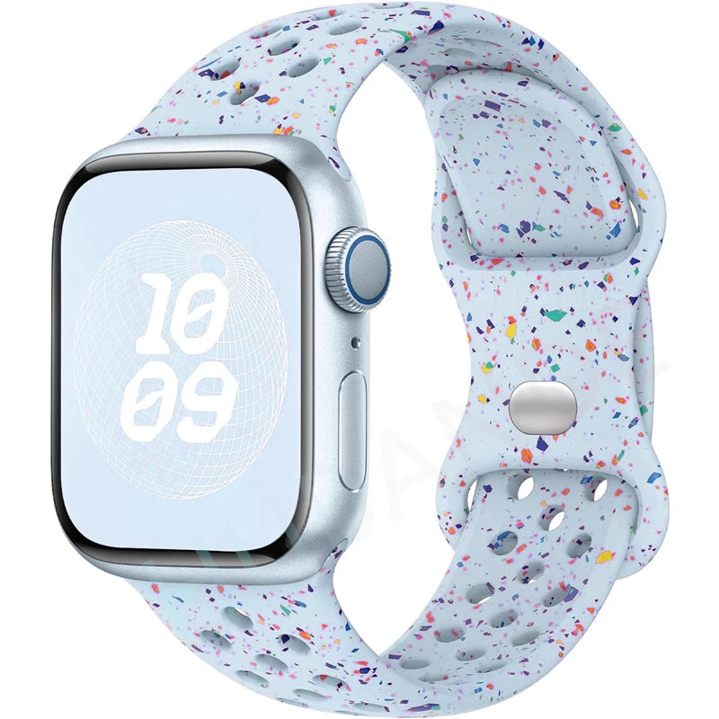 Strap For Apple Watch Band 44mm 49mm 45mm 40mm 41mm 38mm 42mm correa Breathable sports bracelet iwatch series 8 SE 7 6 5 9 Ultra