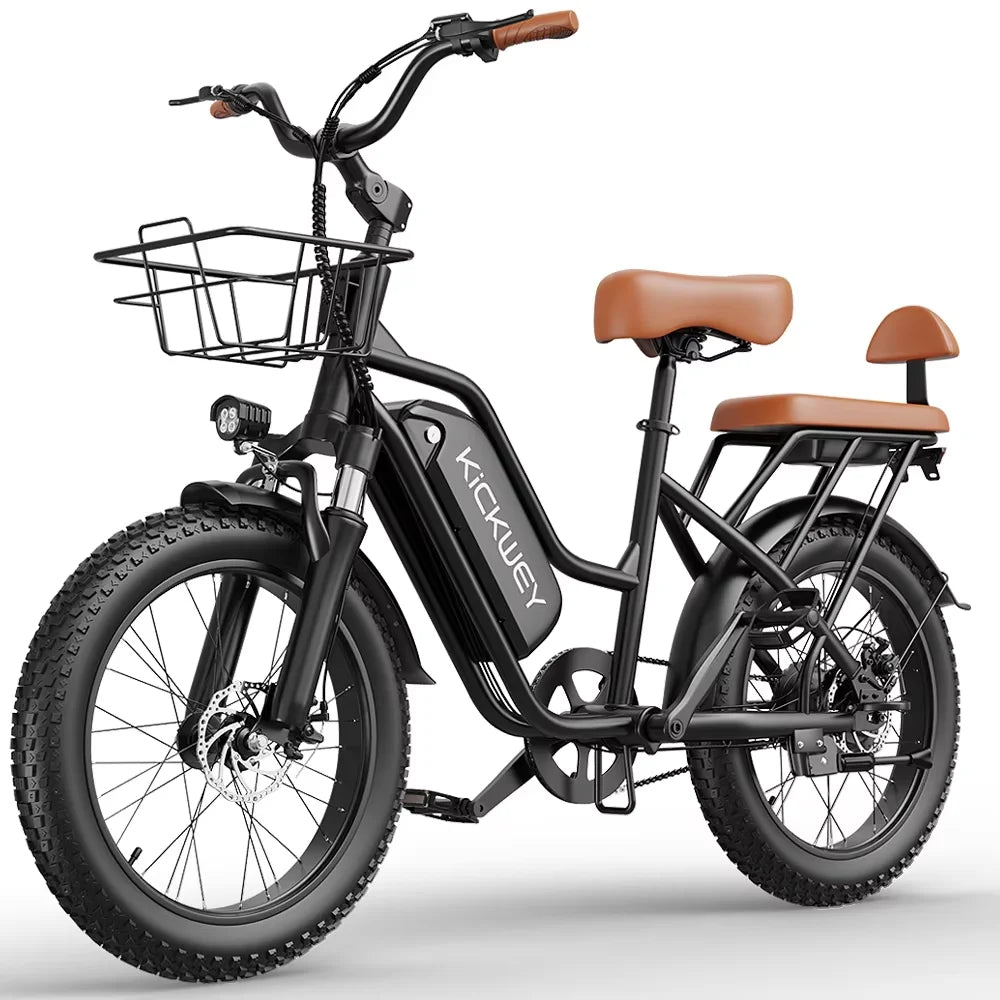 Kickwey Fat Tire Electric Mountain Bike With High Performance Motor