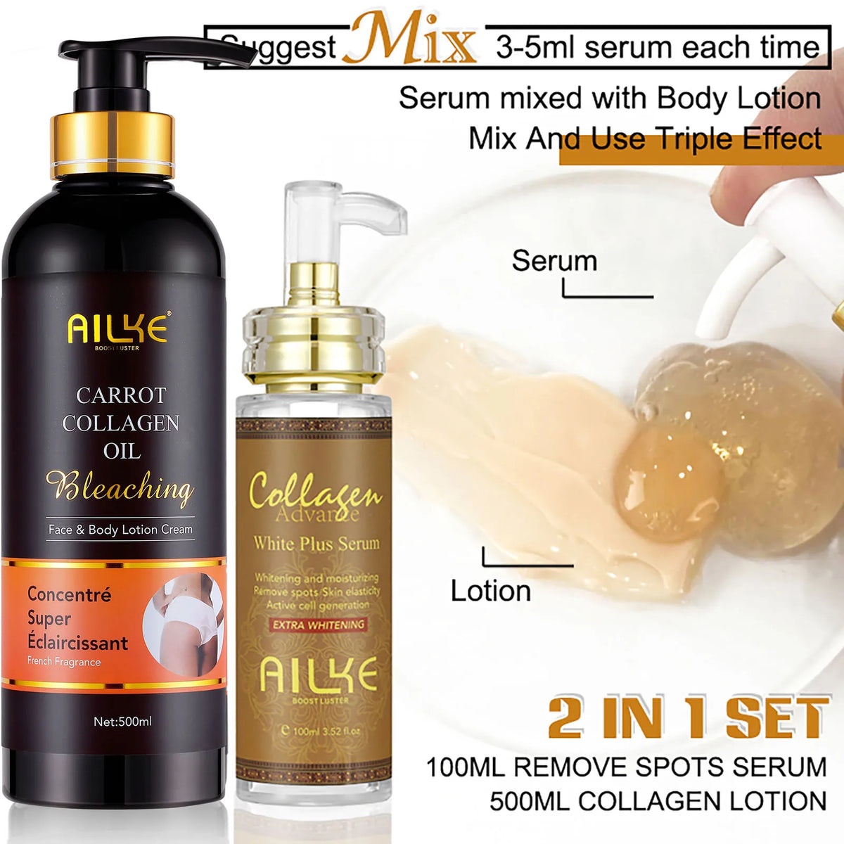 Ailke Whitening Moisturizing Body Lotion Reduces Dark Spots