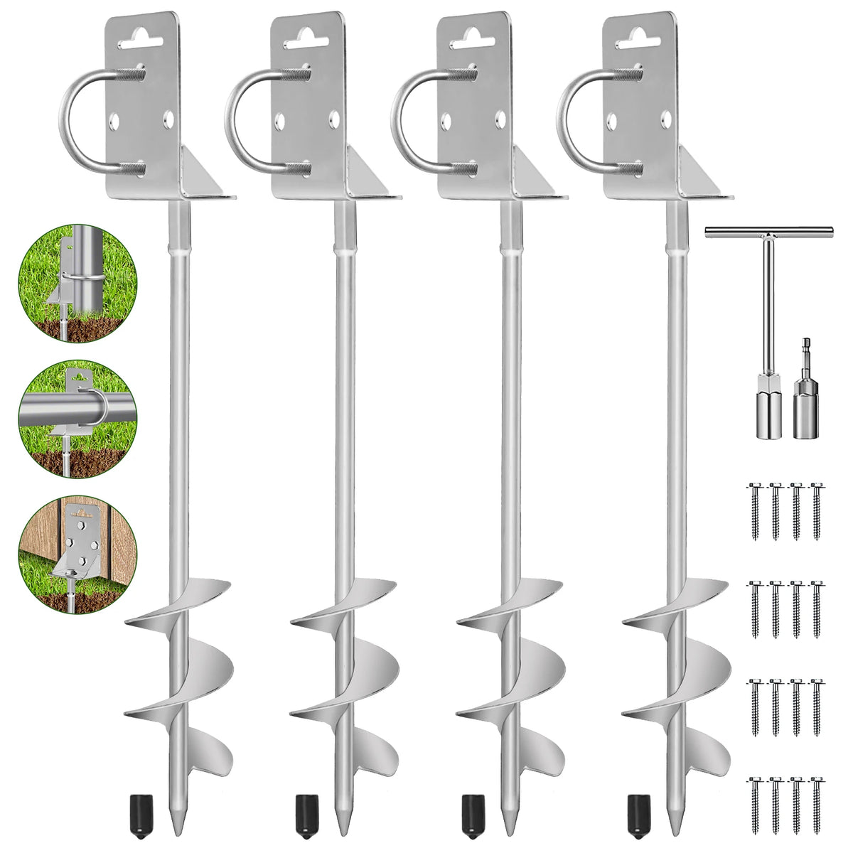 Stainless Steel Ground Anchors For Shed Trampoline Tent Fence
