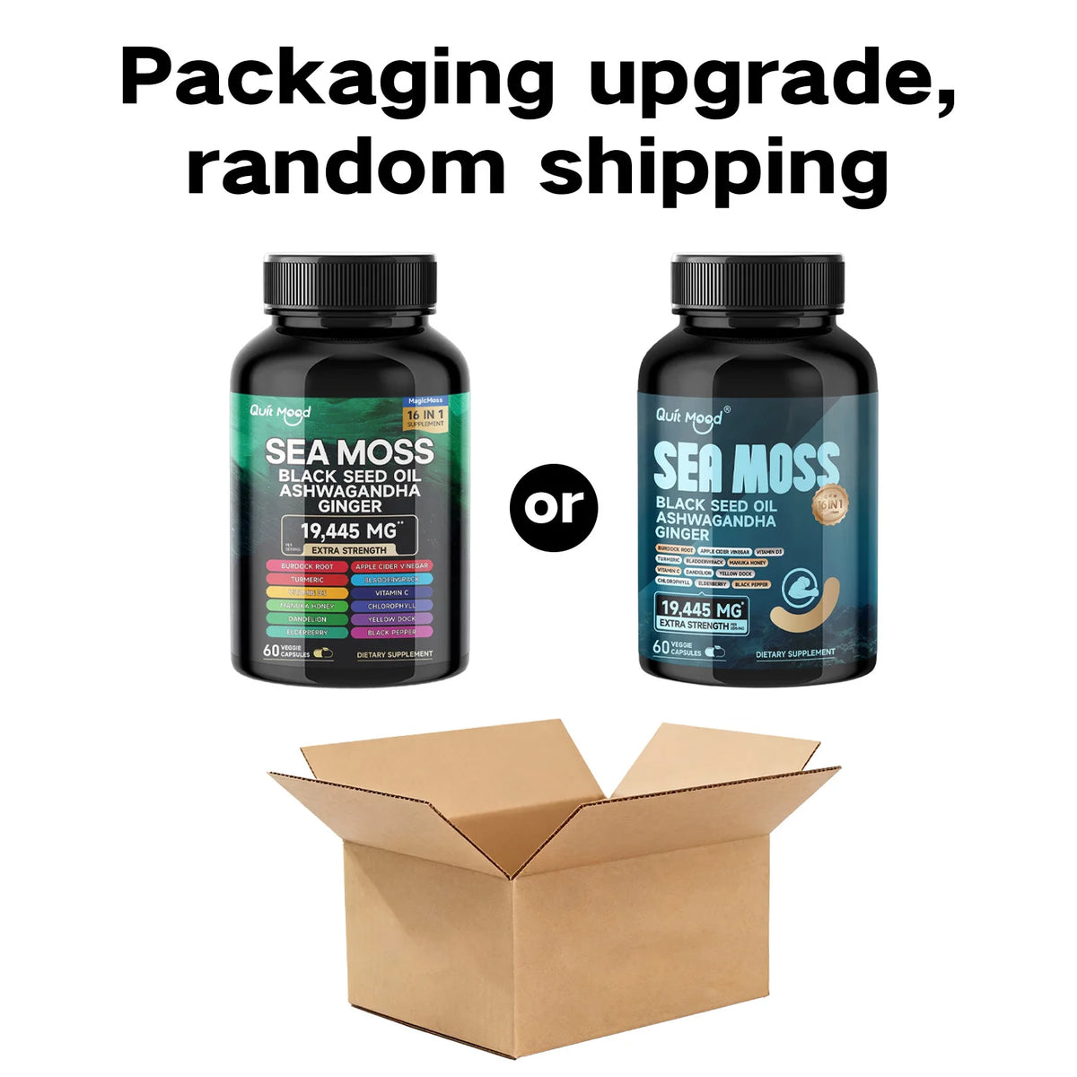 Quit Mood Sea Moss Supplement Black Seed Oil Ashwagandha Turmeric