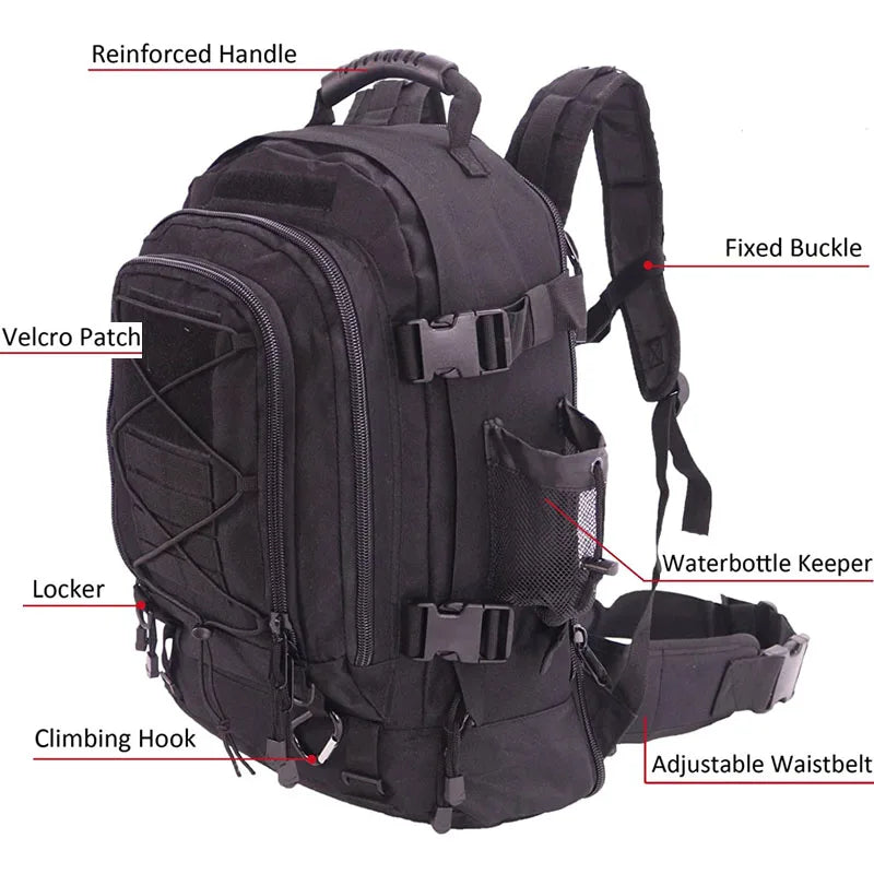 Lqarmy Tactical Molle Backpack For Military Hiking And Outdoor Camping