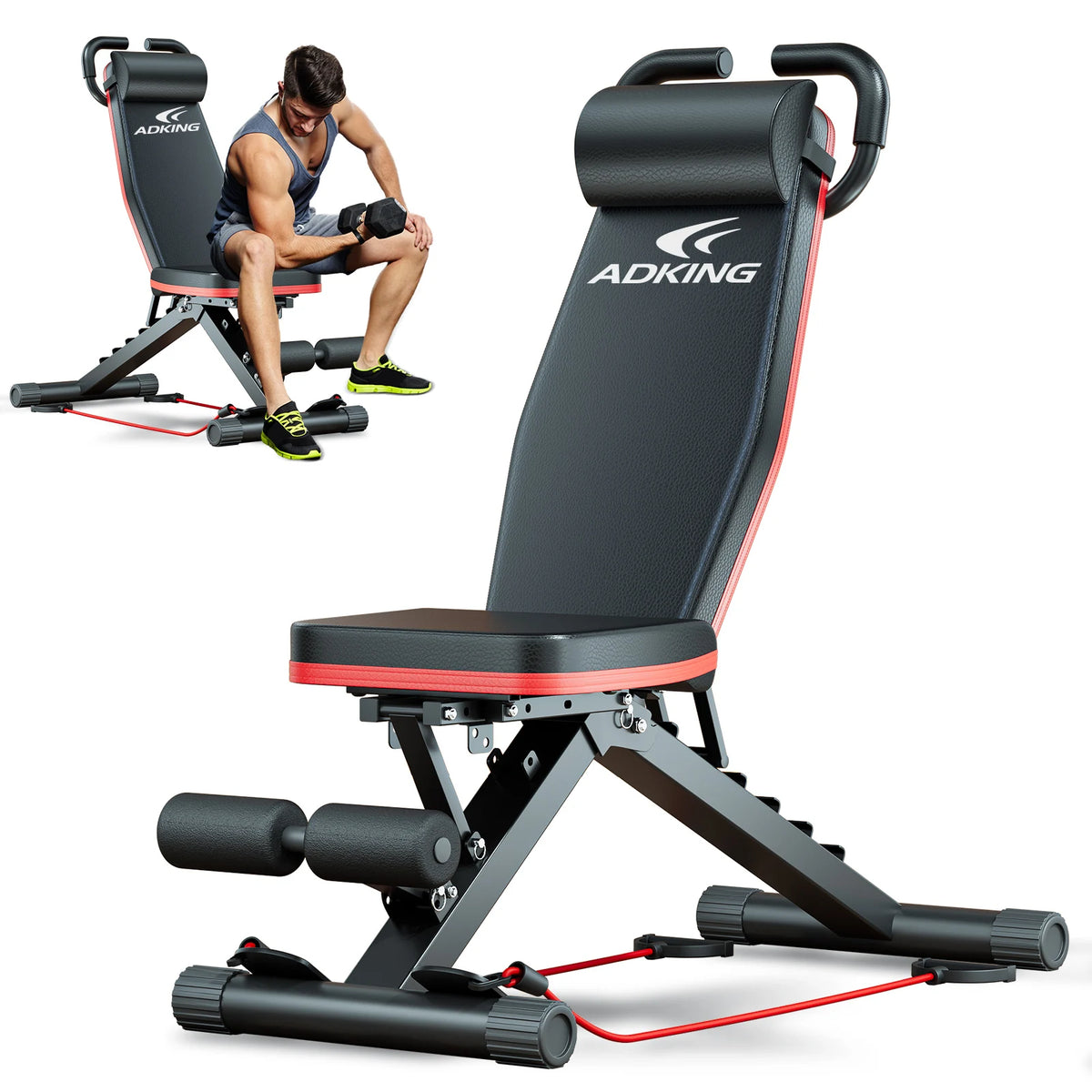 Adjustable Foldable Weight Bench For Full Body Home Gym Workouts