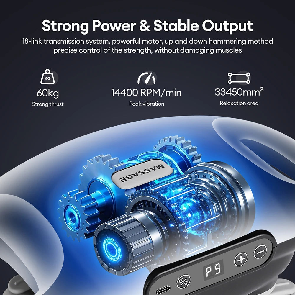 Iebilif Wireless Fascia Gun Deep Tissue Muscle Massager
