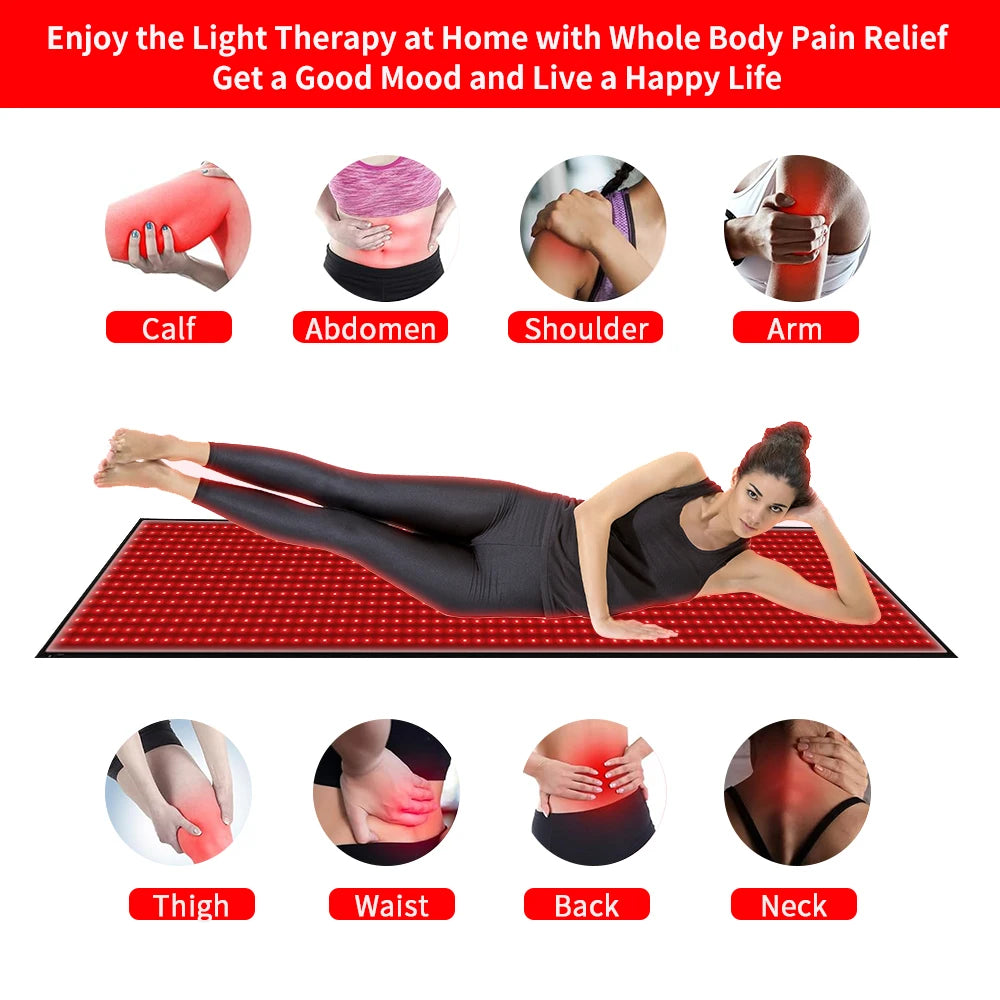 Premium Full Body Red Light Therapy Mat With LED Panels