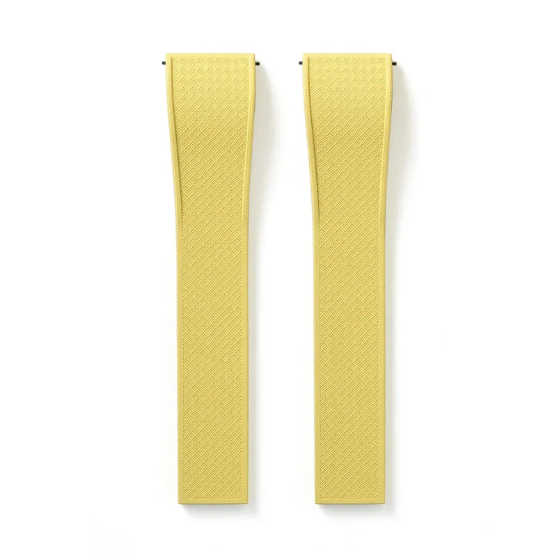 FKM Fluoro Rubber Watch Band With Quick Release Folding Buckle