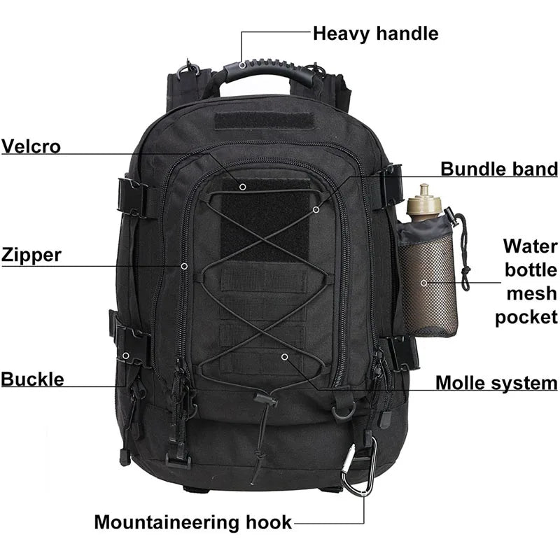 Lqarmy Tactical Molle Backpack For Military Hiking And Outdoor Camping