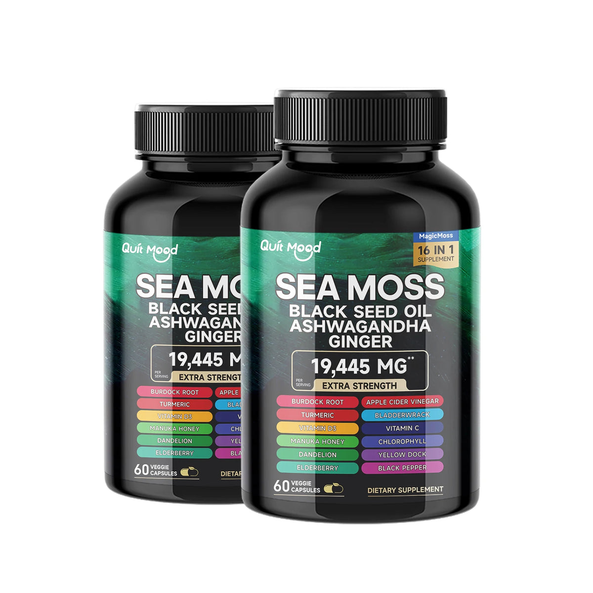 Quit Mood Sea Moss Supplement Black Seed Oil Ashwagandha Turmeric