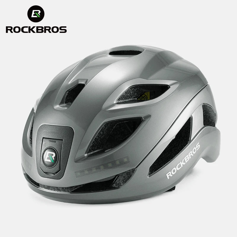 Rockbros Rechargeable Led Cycling Helmet For Night Safety
