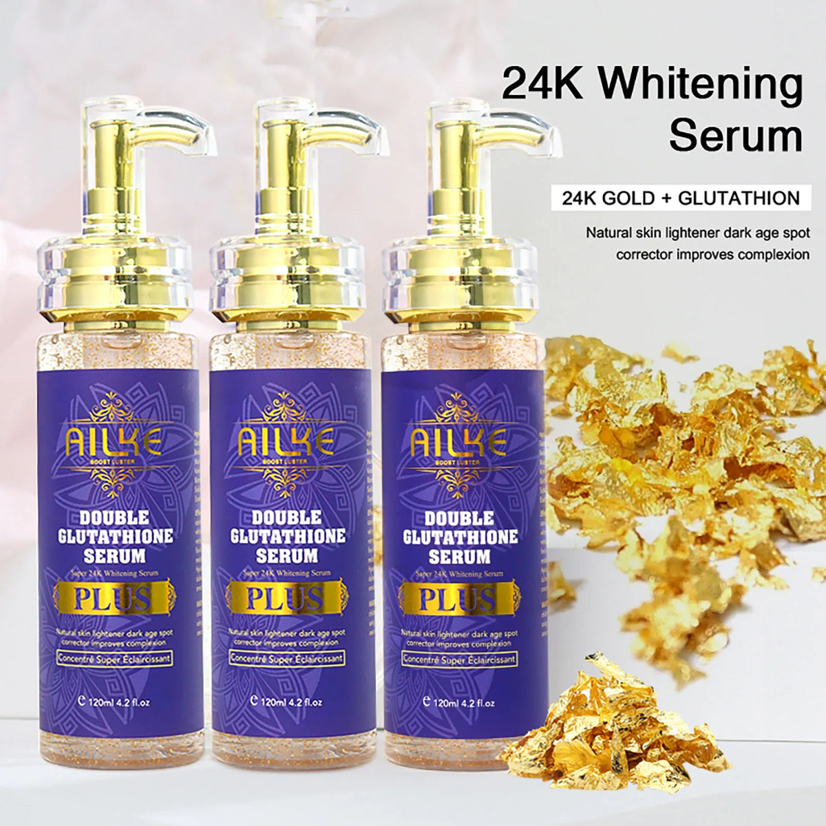 AILKE Double Glutathione Whitening Serum For Dark Spot Correction