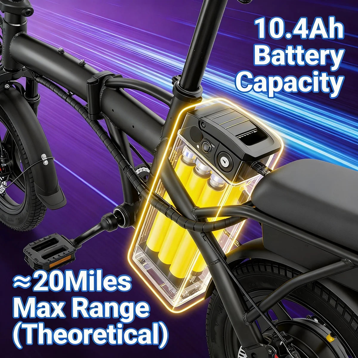 Hezzo T5 Lightweight Folding Electric Bike For Adults Commuter
