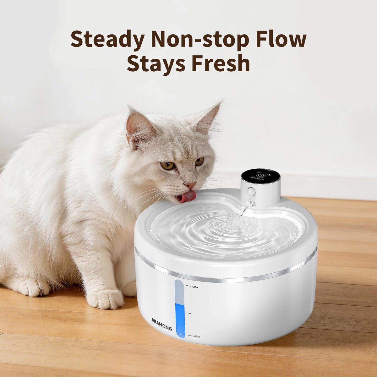 ERAMONG Wireless Intelligent Pet Water Fountain Dispenser