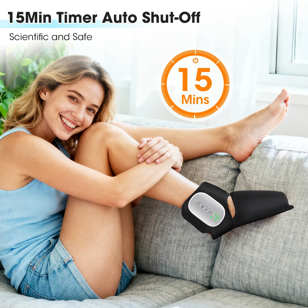 Hailicare Cordless Heated Ankle Brace Dual Airbag Kneading Foot Support
