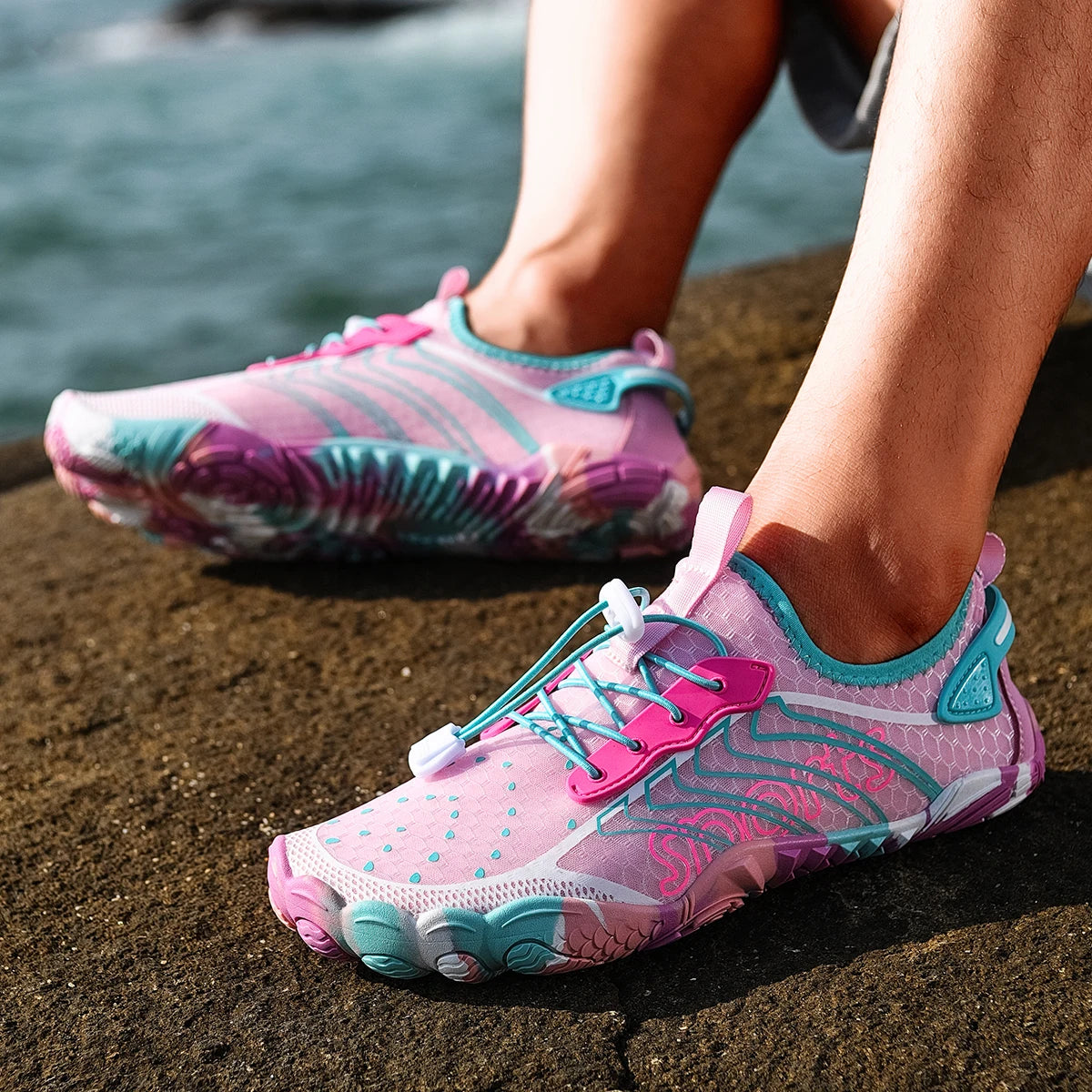 Women Quick Dry Barefoot Water Shoes For Beach Swimming
