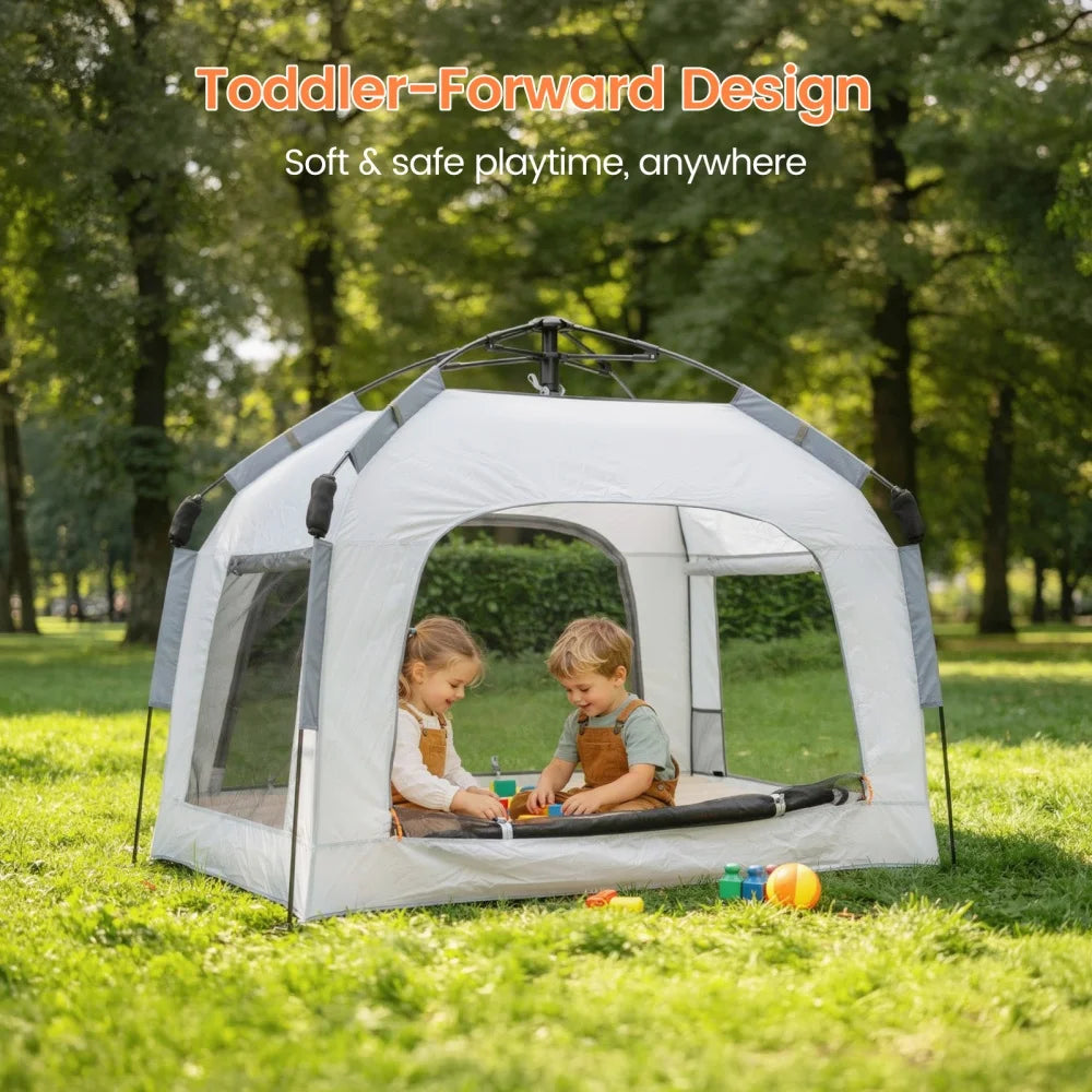 Kids Inflatable Travel Bed Tent Portable Air Mattress Camping