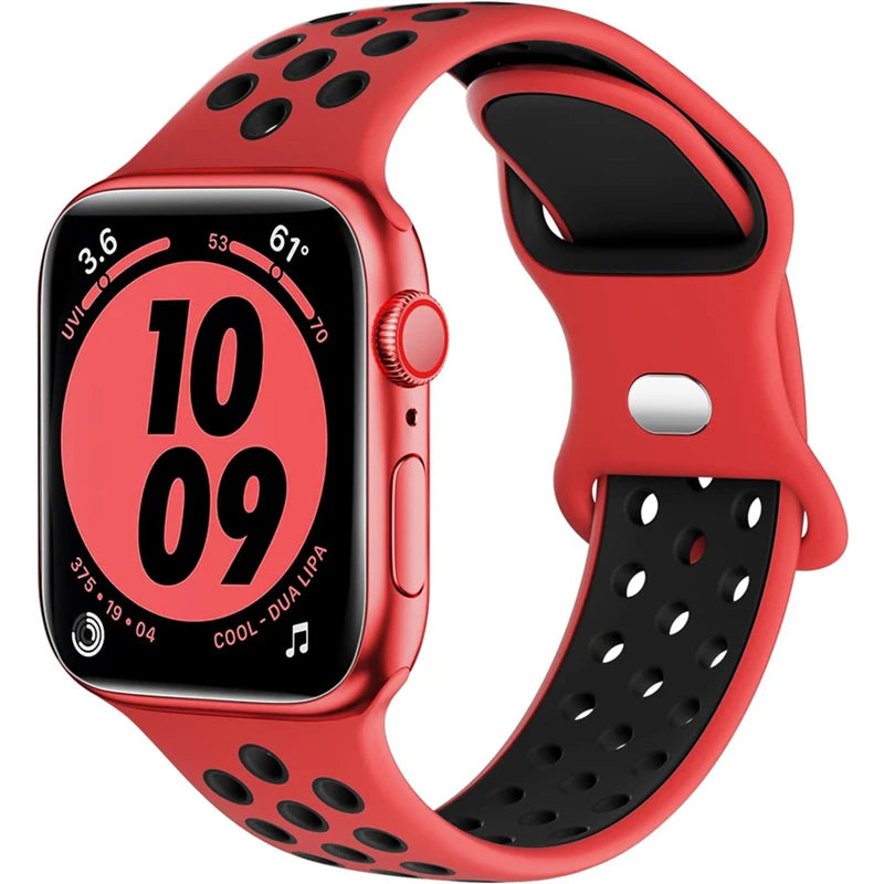 Strap For Apple Watch Band 44mm 49mm 45mm 40mm 41mm 38mm 42mm correa Breathable sports bracelet iwatch series 8 SE 7 6 5 9 Ultra