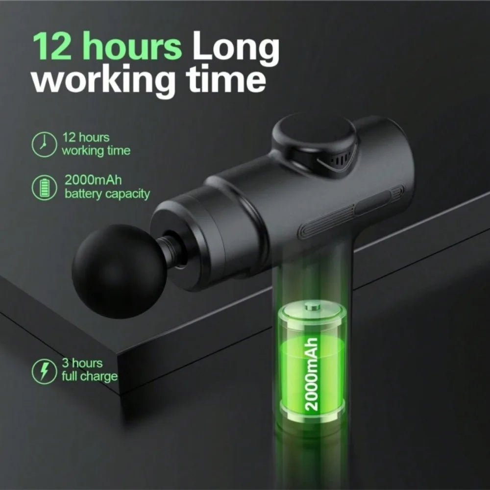 Deep Tissue Percussion Muscle Massage Gun With Eight Heads