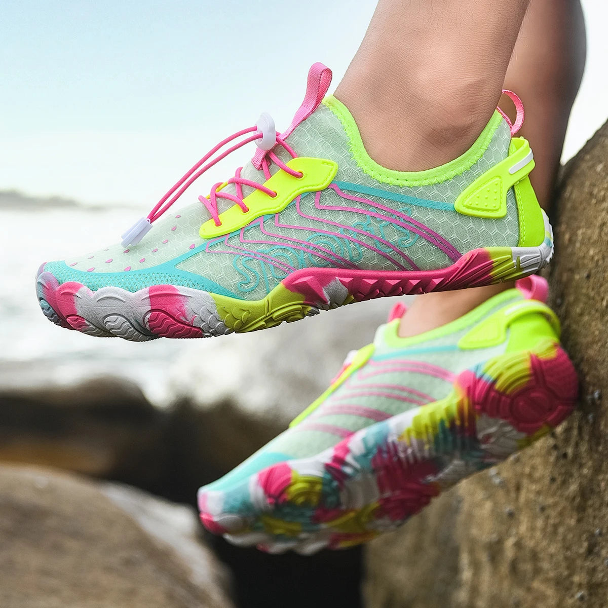 Women Quick Dry Barefoot Water Shoes For Beach Swimming