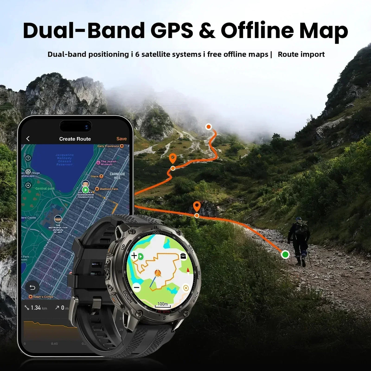 Kospet Tank T4 Smart Watch Offering Gps And Health Tracking