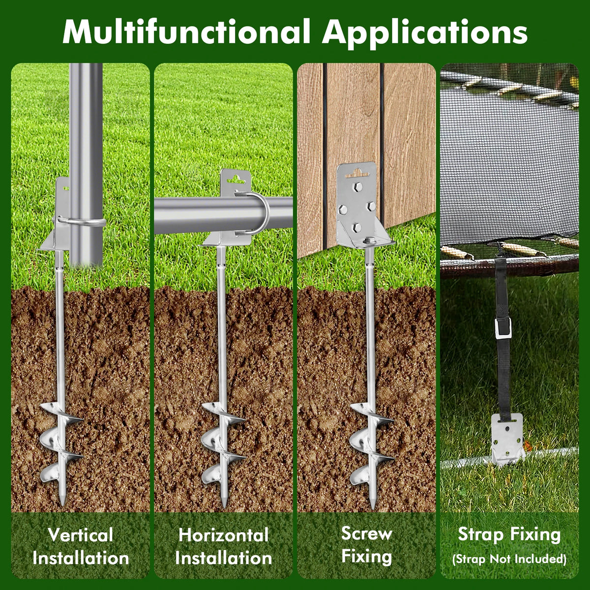 Stainless Steel Ground Anchors For Shed Trampoline Tent Fence