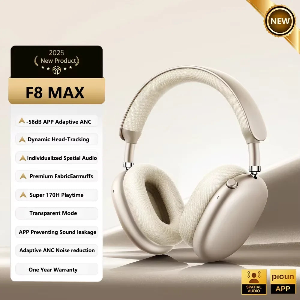 Picun F8 Pro ANC Wireless Headphones With Spatial Audio