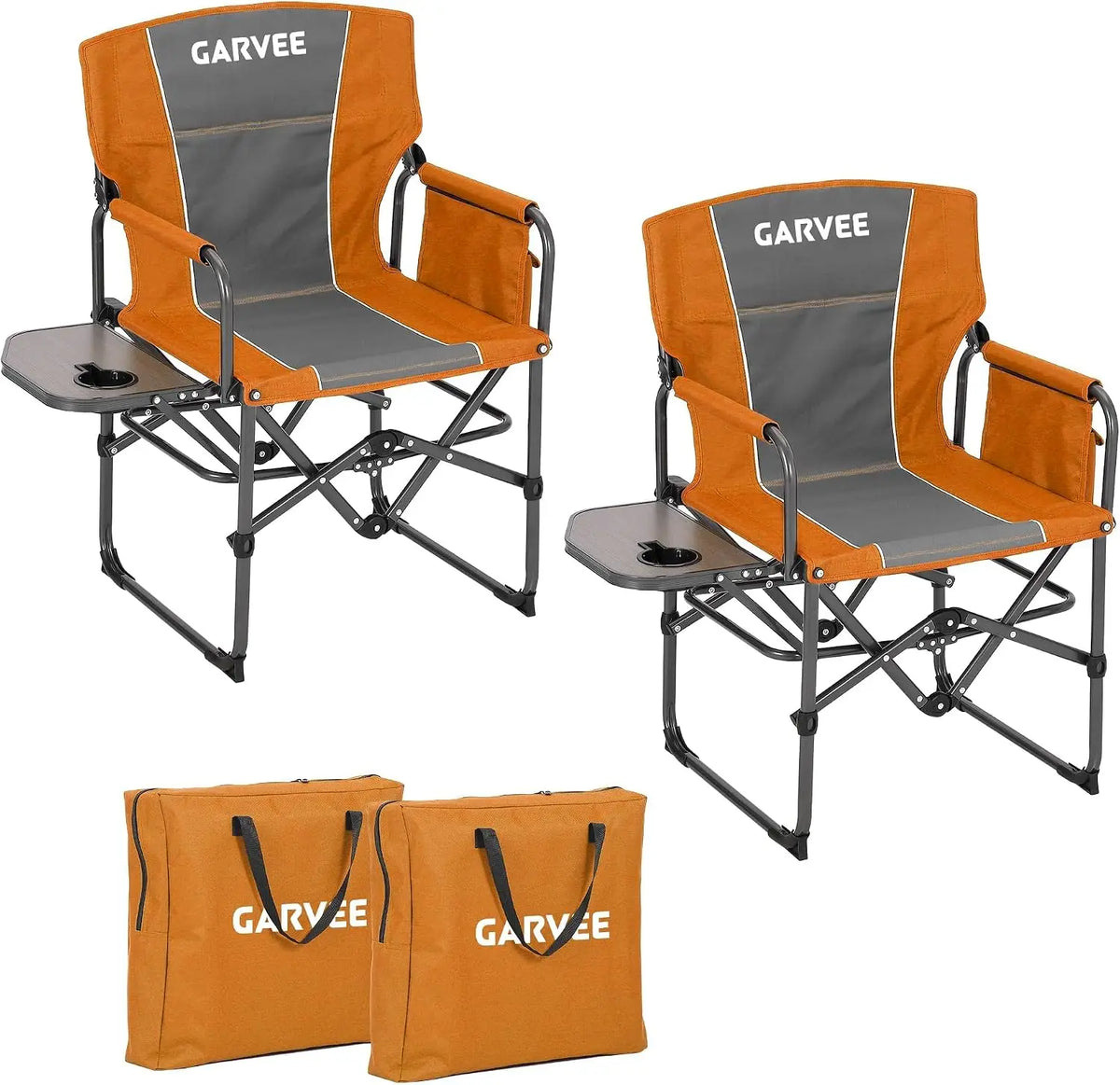 Tacleekii Folding Camping Director Chair With Side Table For Adults