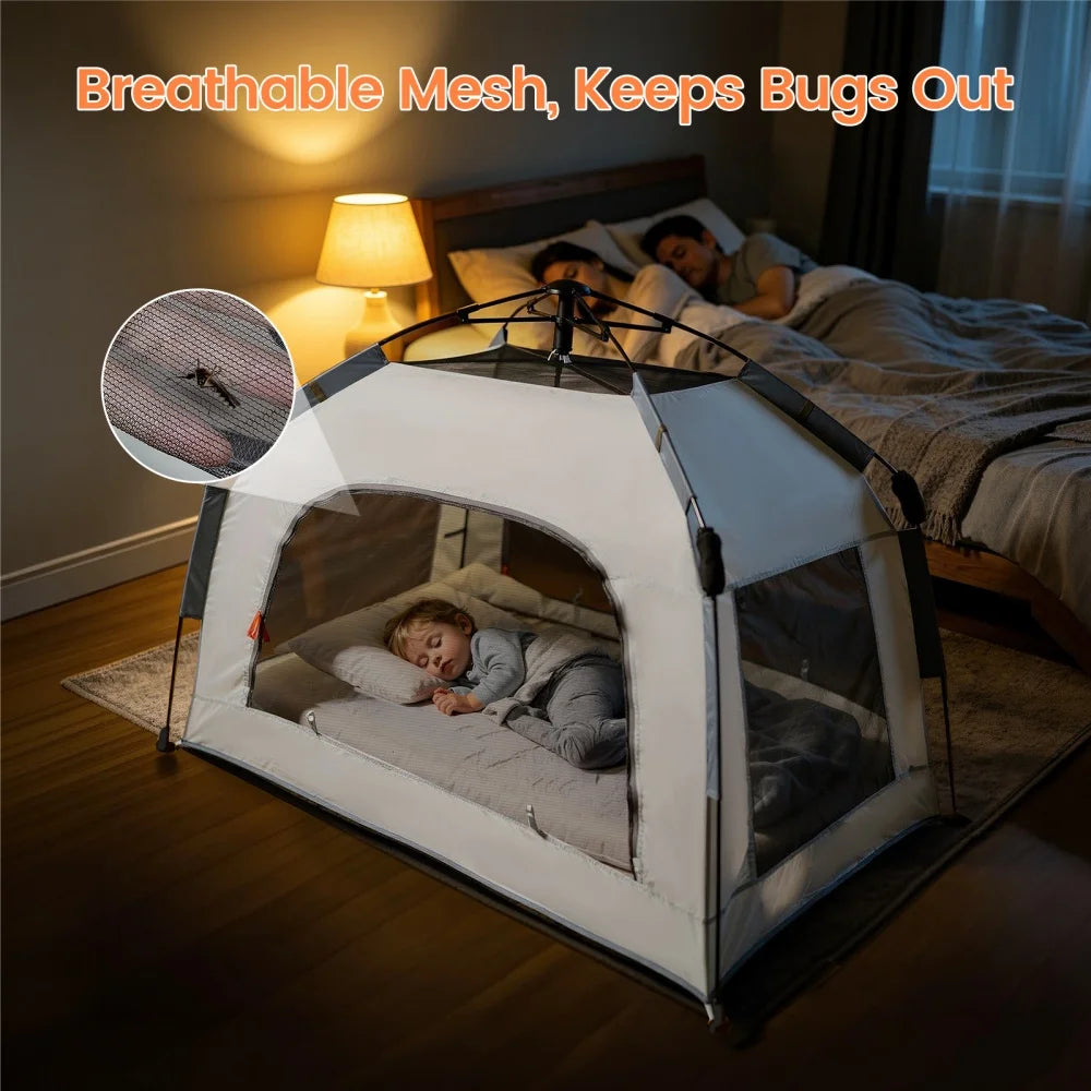 Kids Inflatable Travel Bed Tent Portable Air Mattress Camping