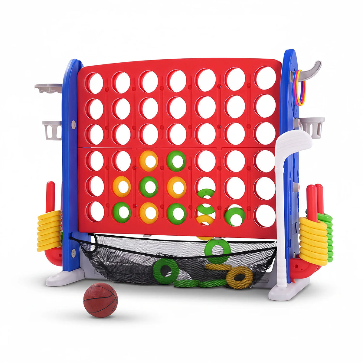 Giant Connect Basketball Hoop Ring Toss Outdoor Yard Game
