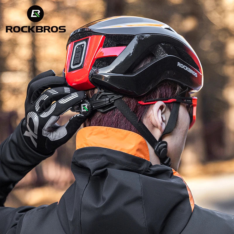 Rockbros Rechargeable Led Cycling Helmet For Night Safety