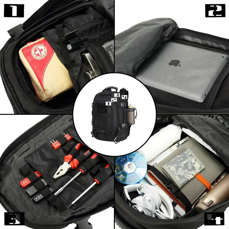 Lqarmy Tactical Molle Backpack For Military Hiking And Outdoor Camping