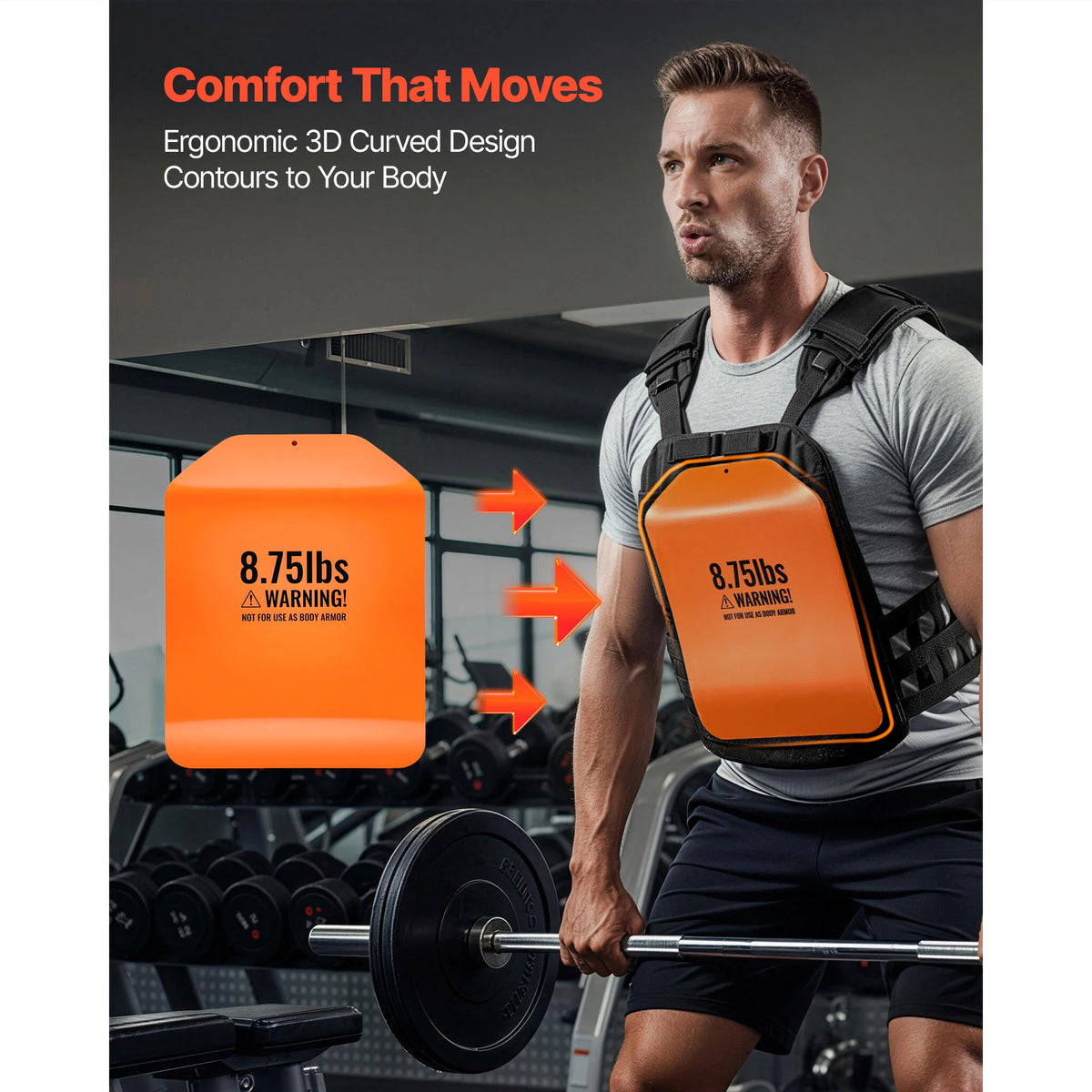 SucceBuy Steel Curved Weight Vest Plates For Strength Training