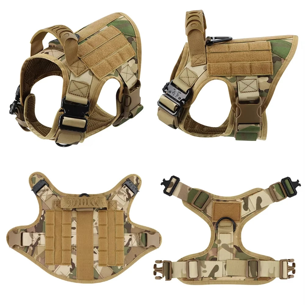 Tactical Military Nylon Dog Harness Vest Accessories Set