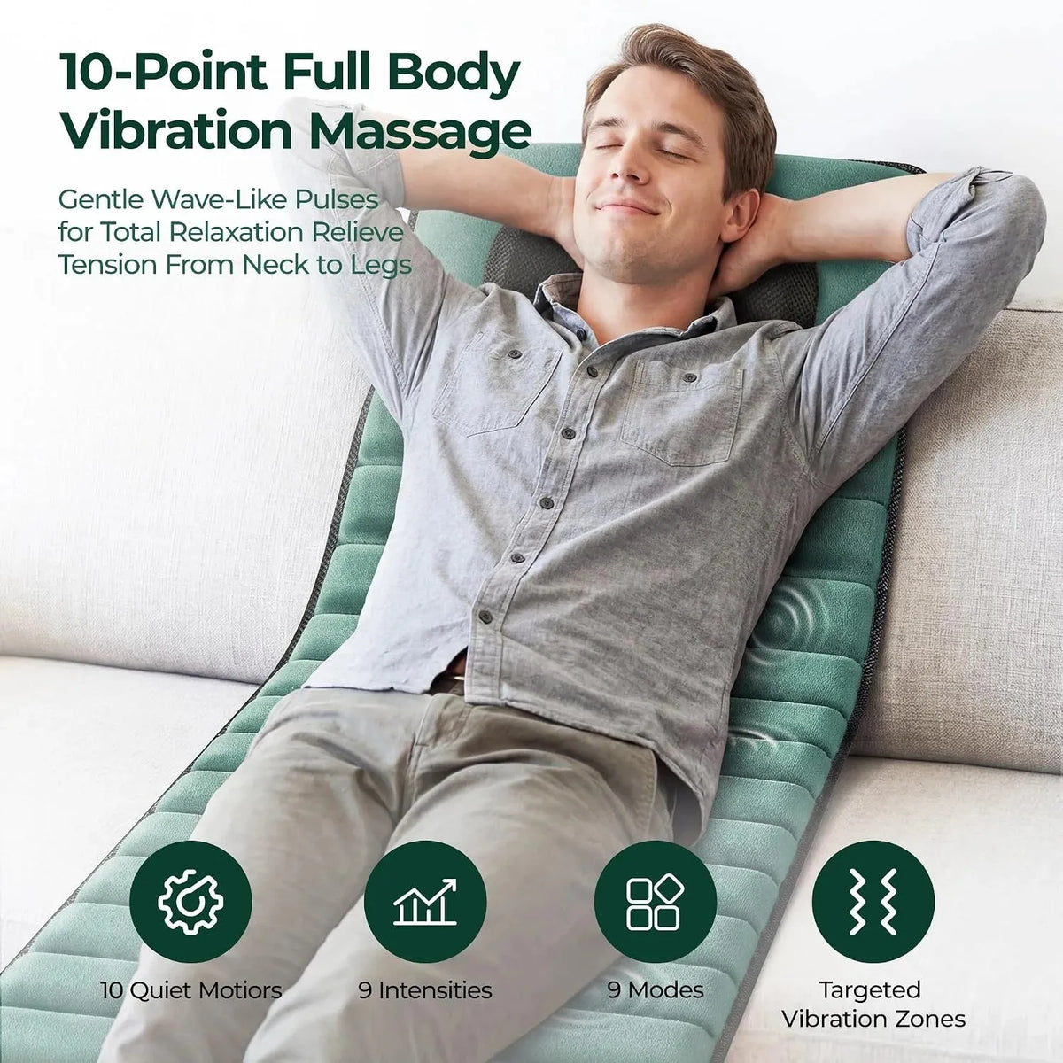 Homemassa 10 Motor Full Body Vibration Massage Mat