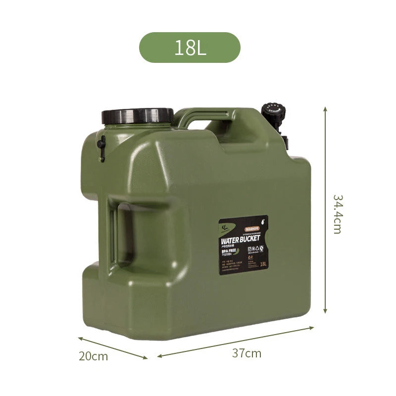 Collapsible Water Tank Carrier With Spigot For Camping Hiking