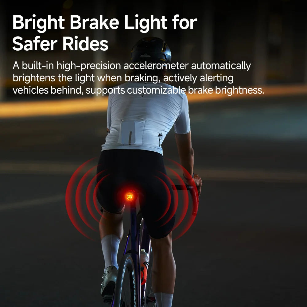 iGPSPORT TL50 USB Rechargeable Bike Tail Light With Auto Brake Sensor