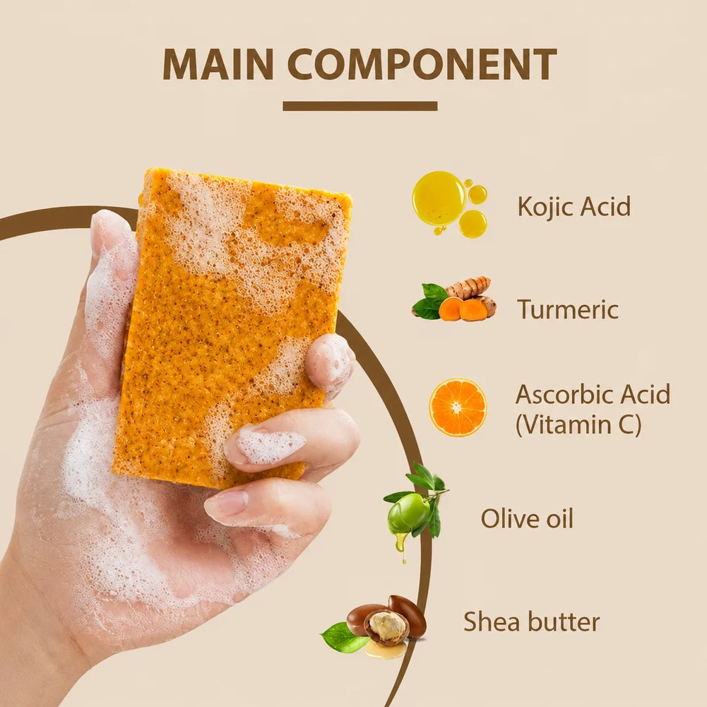 Natural Turmeric Handmade Facial And Body Brightening Soap Bar