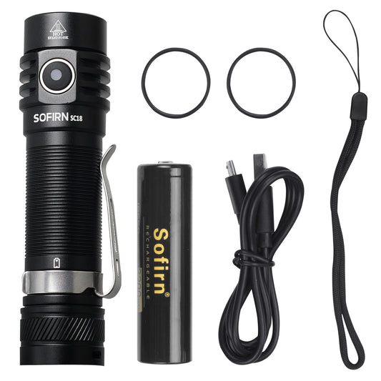 Sofirn SC18 LED Flashlight Featuring TIR Optics And USB Charging