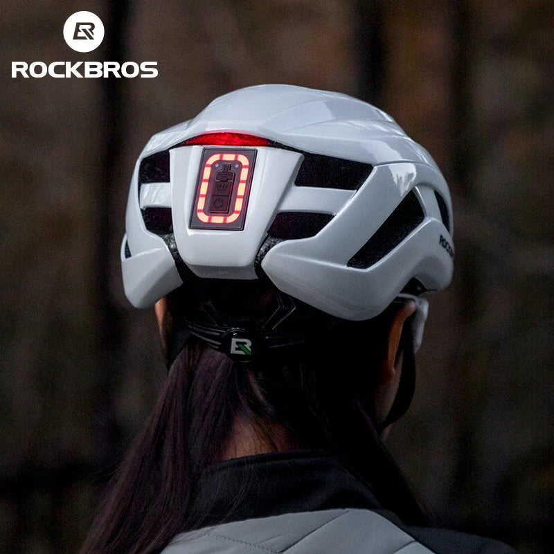 Rockbros Rechargeable Led Cycling Helmet For Night Safety