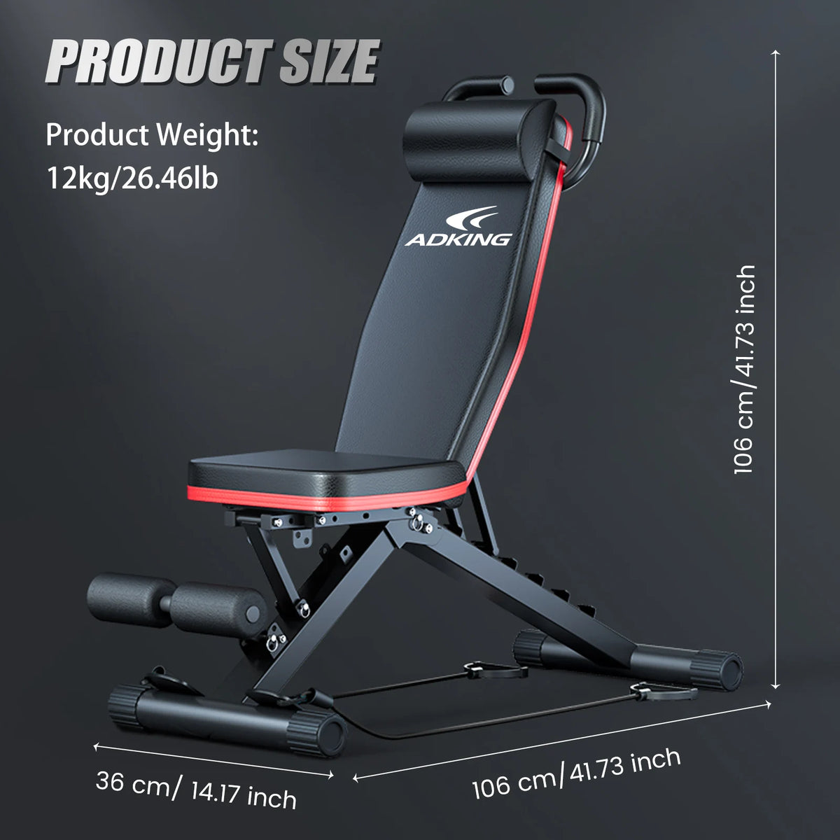 Adjustable Foldable Weight Bench For Full Body Home Gym Workouts