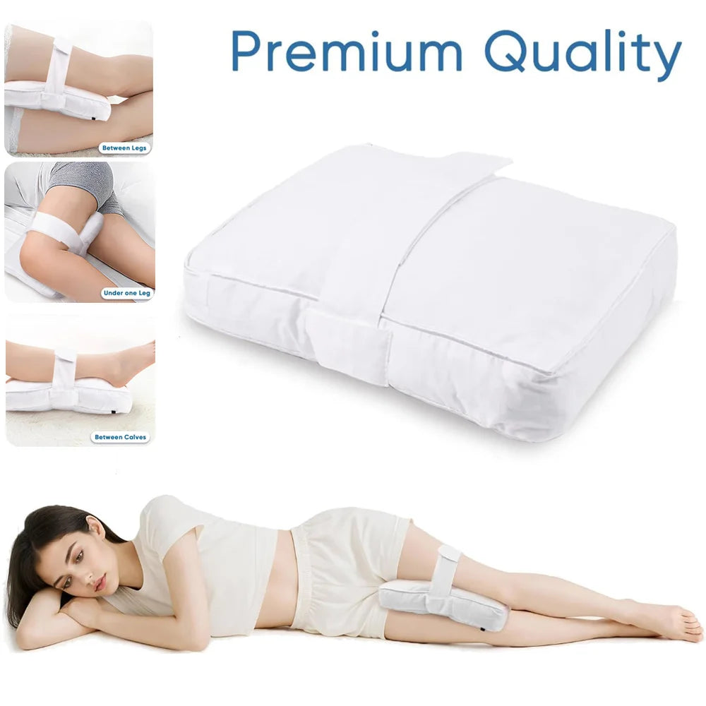 Memory Foam Knee Pillow For Side Sleepers With Straps