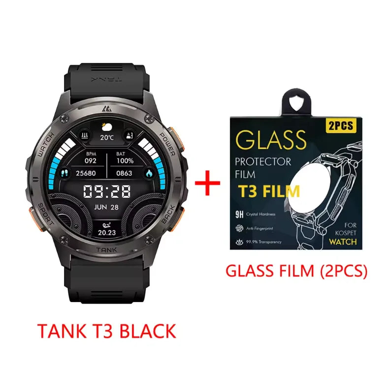 KOSPET TANK T3 Smartwatch With Bluetooth Calling And Fitness Tracking