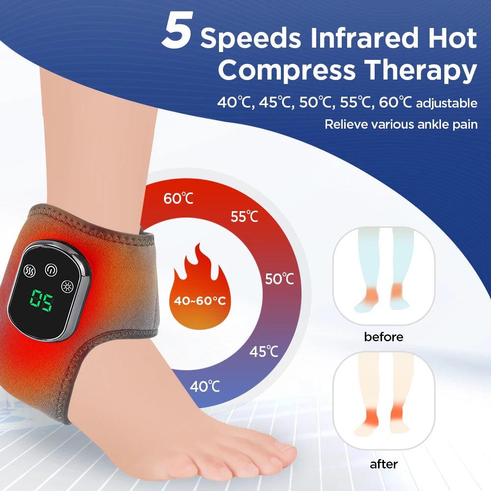 Pastsky Electric Heated Vibration Foot Massager For Muscle Relaxation