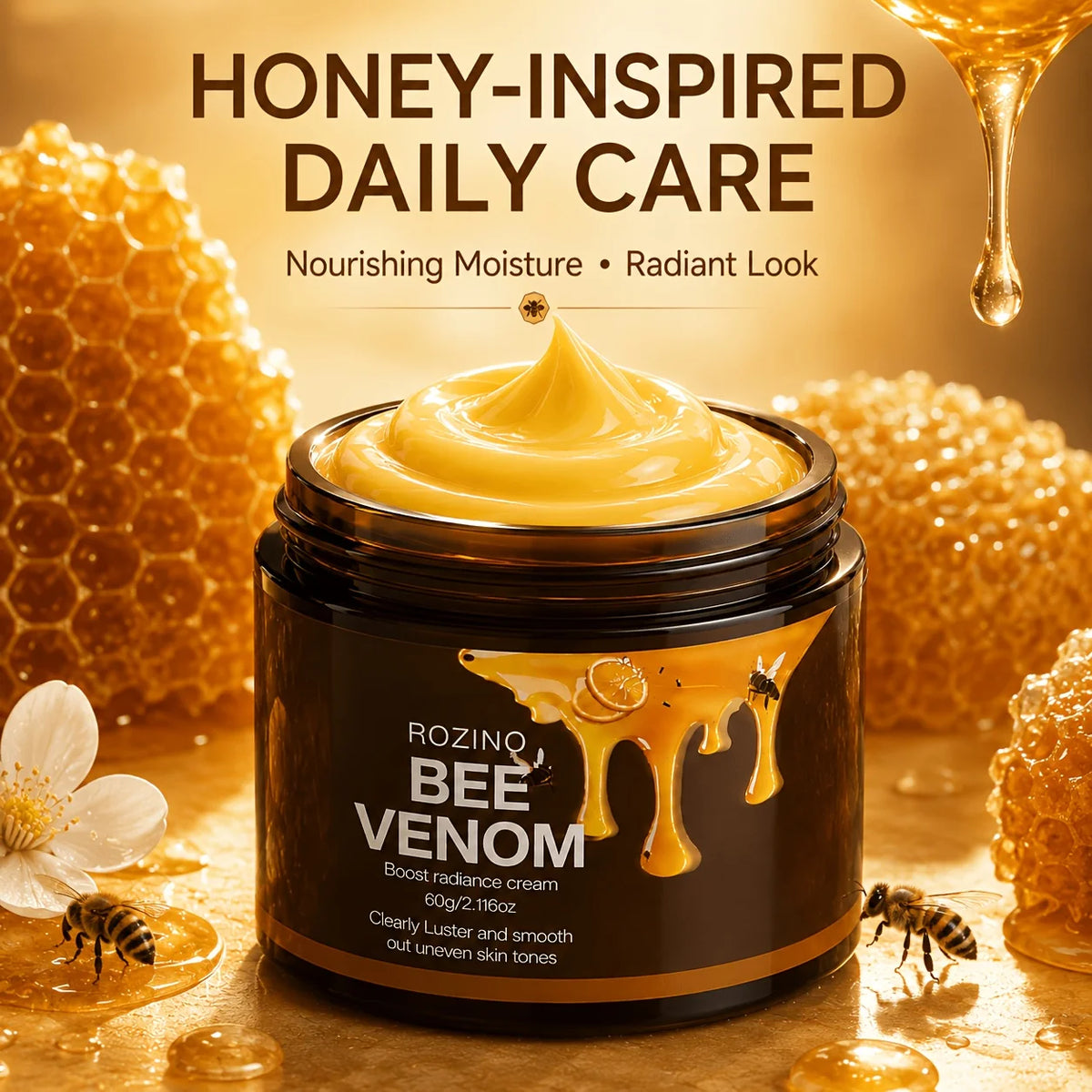 ROZINO Bee Venom Moisturizing Face Cream For Long Lasting Hydration