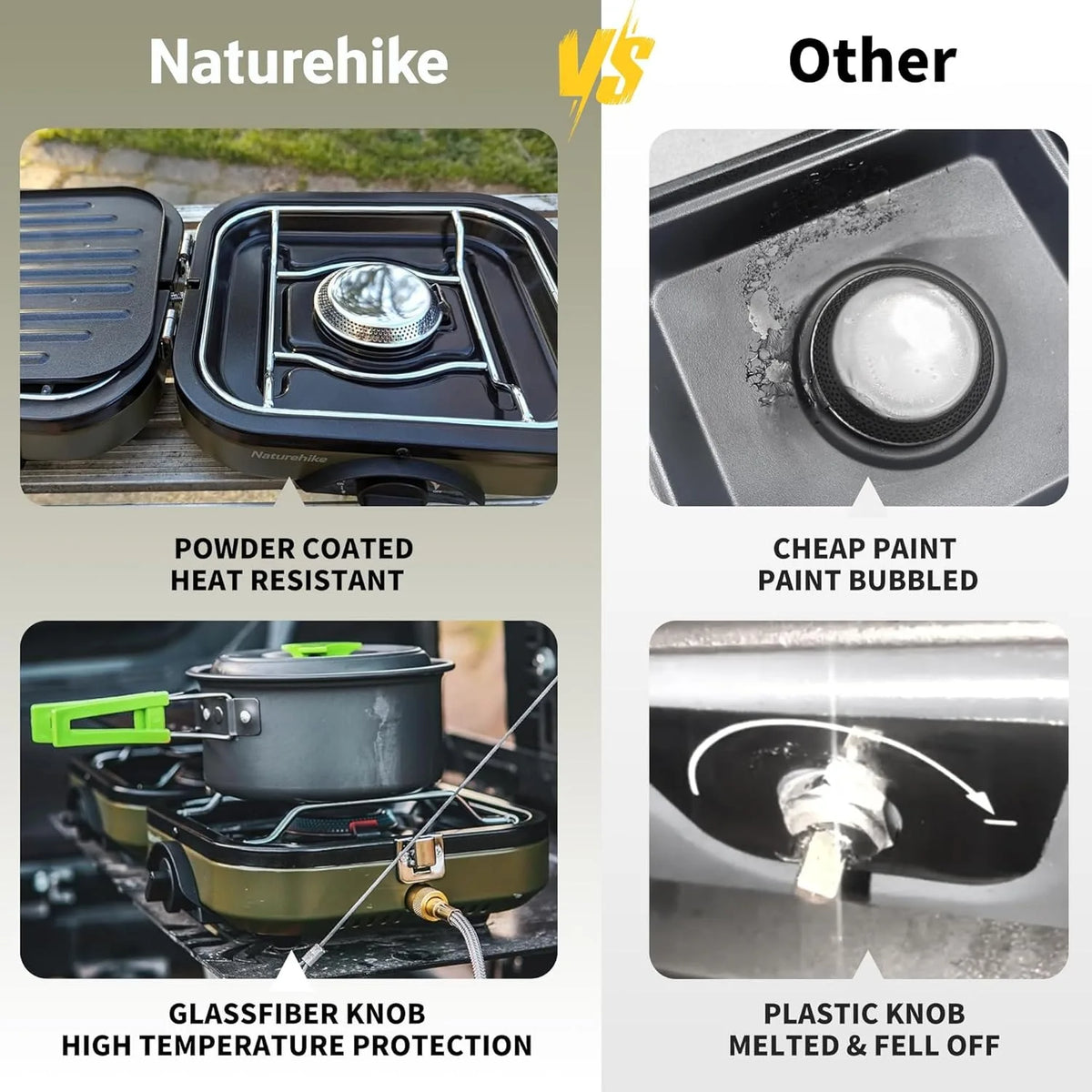 Naturehike Portable Two Burner Folding Gas Outdoor Stove