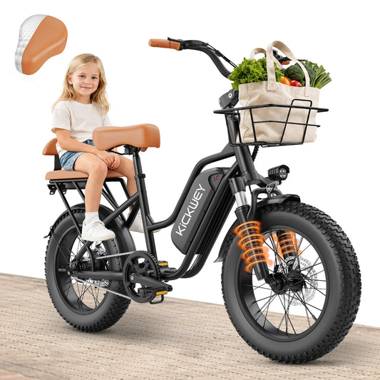 Kickwey Fat Tire Electric Mountain Bike With High Performance Motor