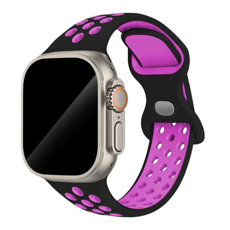 Strap For Apple Watch Band 44mm 49mm 45mm 40mm 41mm 38mm 42mm correa Breathable sports bracelet iwatch series 8 SE 7 6 5 9 Ultra