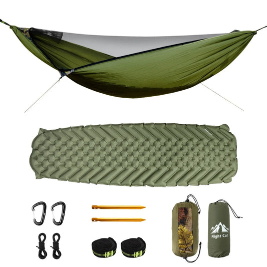 Night Cat Portable Lightweight Mosquito Net Camping Hammock