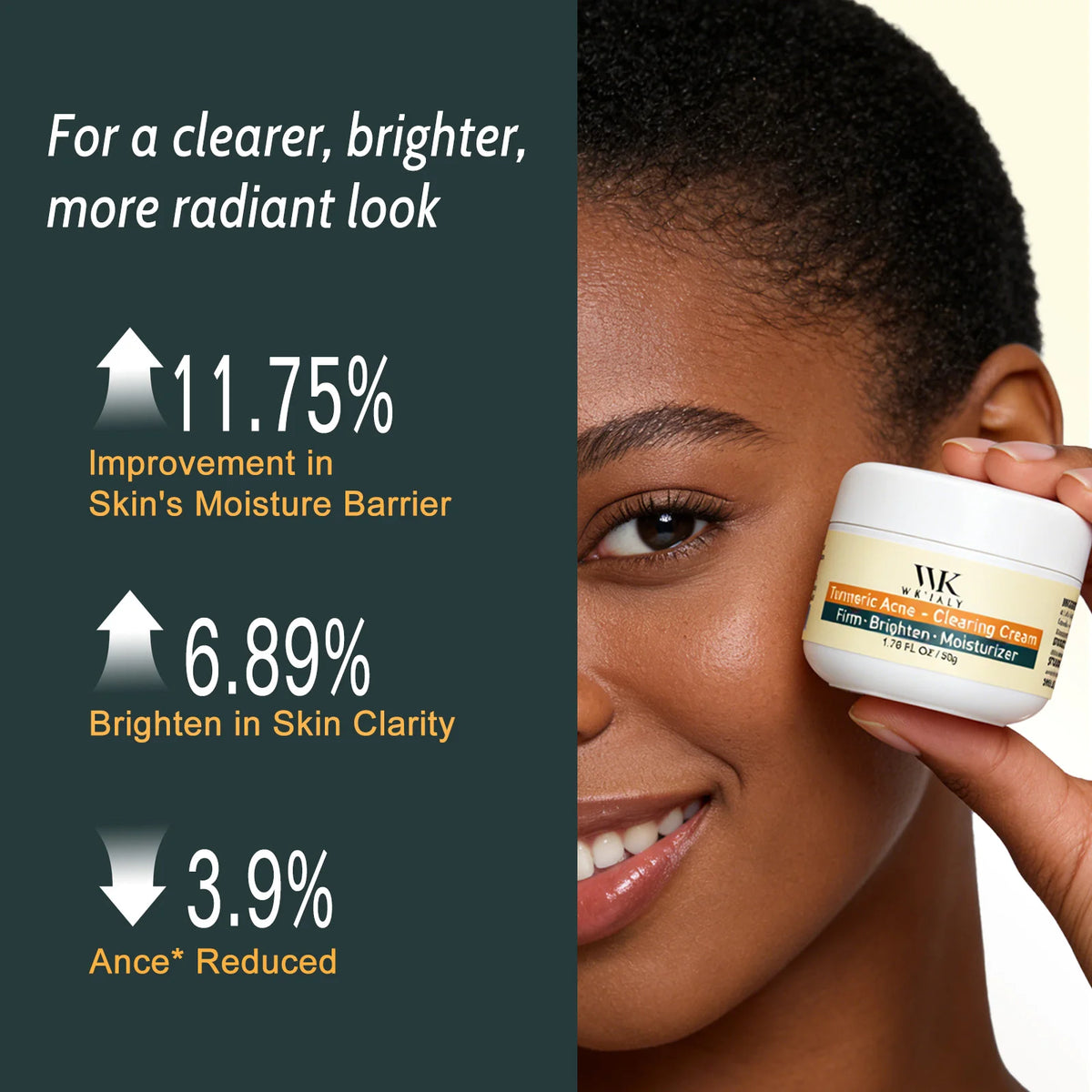 Wk Jaly Turmeric Brightening Facial Cream For Acne Care