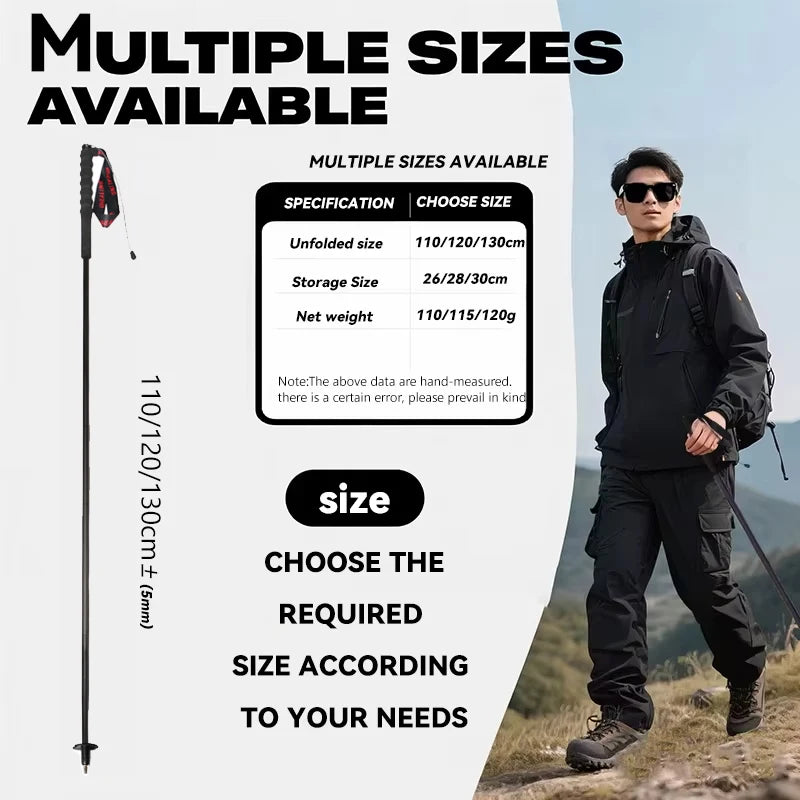 Okhealing Carbon Fiber Antishock Trekking Poles For Hiking And Camping